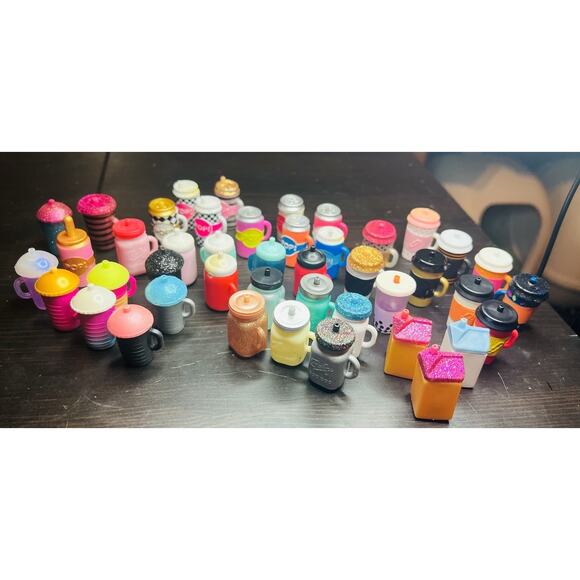 LOL Surprise Doll Lot 46 Bottles Sippy Cups Coffee Pop Carton Mason Jar Drinks - Picture 7 of 8